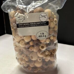 Natural Wood Mix Craft Beads - Natural